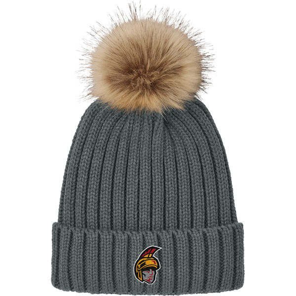 Seacoast Spartans (SPA) Faux Fur Pom Beanie