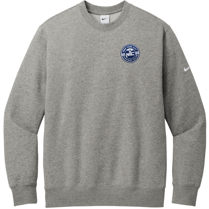 NYC Hockey Club Nike Club Fleece Sleeve Swoosh Crew