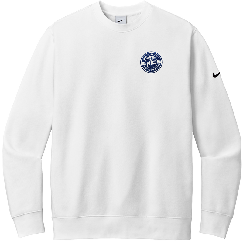 NYC Hockey Club Nike Club Fleece Sleeve Swoosh Crew