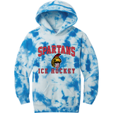 Seacoast Spartans (Ice Hockey) Youth Crystal Tie-Dye Pullover Hoodie